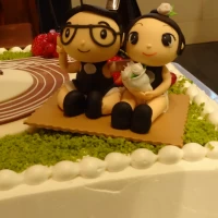 陸上トラック風ウェディングケーキ
