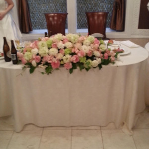メインテーブル|362741さんのRIVER FOUR SEASONS（N style wedding)の写真(116082)