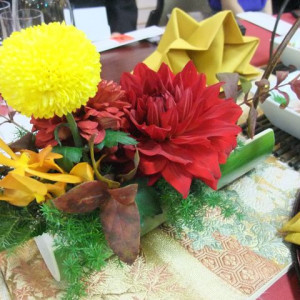 テーブル装花|362818さんの和風リゾートホテルKKR鎌倉わかみやの写真(75744)