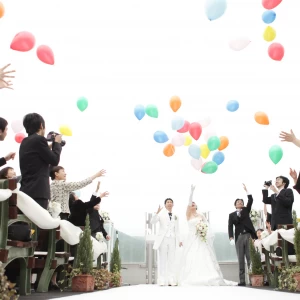 環境にやさしい風船飛ばし〜♪|363213さんのホテルブライトンシティ山科の写真(140812)