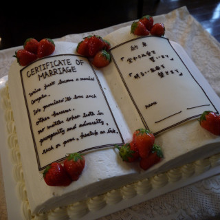 サイン式のケーキ