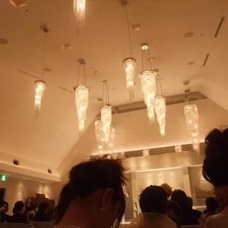 挙式を行ったチャペルの天井