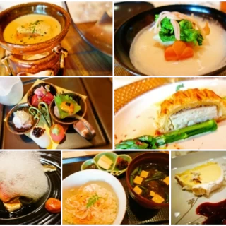 創作和食のコース料理でした。おいしかった！
