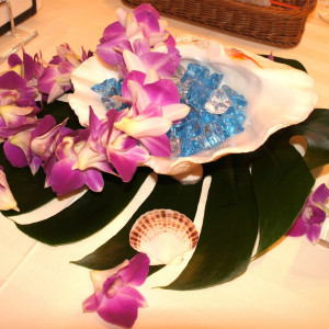 テーブルの装花|363743さんのシーサイドヴィラ マウロアネーラの写真(87663)