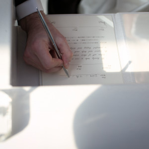 誓約書にサイン|364926さんのTHE ASHIYA GARDEN HILLS(ザ芦屋ガーデンヒルズ）の写真(219532)
