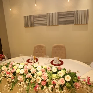 新郎・新婦の席です