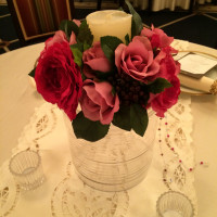ゲスト・テーブルお花セッティング