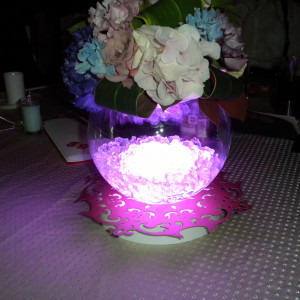 テーブル装花の演出。色が変わりました。|365906さんのアールベルアンジェ秋田の写真(99535)