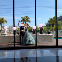 披露宴会場から見たガーデン