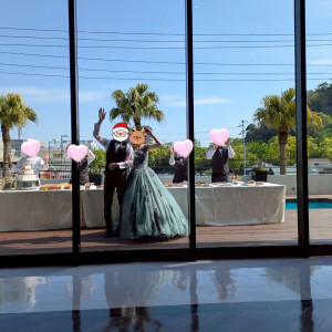 披露宴会場から見たガーデン|367704さんのヒルサイドクラブ迎賓館（徳島）/テイクアンドギヴ・ニーズウェディングの写真(2465499)