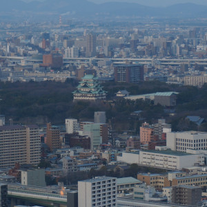ロビー窓から名古屋城が見えます。|367899さんのLUCENT Mariage Tower（ルーセント マリアージュ タワー）（営業終了）の写真(155122)