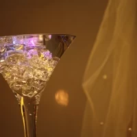 両家の水、たたずむ花嫁
