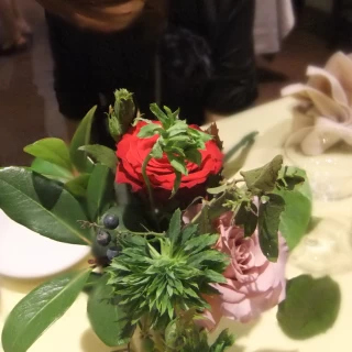 テーブルの花