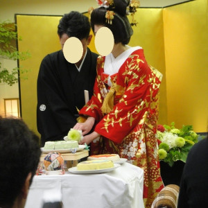 ウェディングケーキ入刀|370701さんの和泉荘の写真(534910)