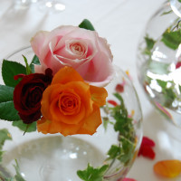 テーブルのお花のセンスが最高にかわいい！