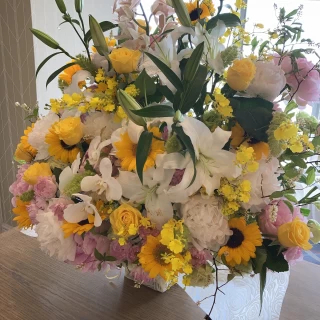 会場前の装花