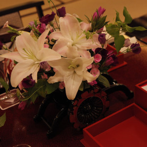 会場のお花。花車ごと持ち帰れました。|374165さんの富士屋ホテルの写真(154166)