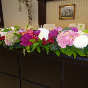 新郎・新婦席の装花です。|374816さんのホテル金沢の写真(135829)