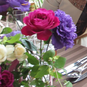ゲストのテーブルの装花|377237さんのCANOVIANO ANNEX Mia Via（カノビアーノ アネックス ミア ヴィア）の写真(152083)