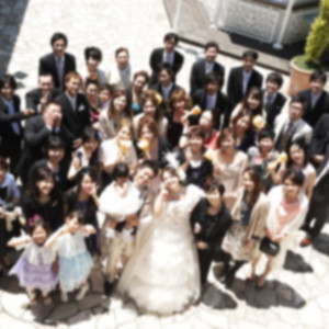 2階からの全員写真です|377331さんのCARLTON TERRACE（N style wedding）（ウエディング取扱終了）の写真(152366)