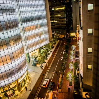 披露宴会場からの夜景