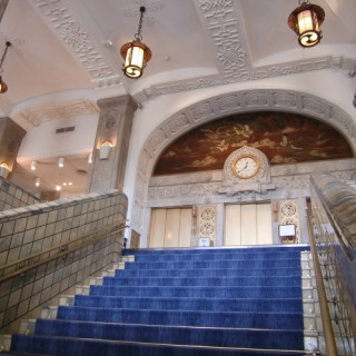 ホテルのシンボル、写真撮影スポットにもなっている階段。
