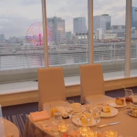 披露宴会場からの海の眺めです！