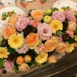 新郎新婦テーブル装花