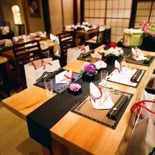会場装飾　手作りランチョンマットを使用！