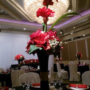 ゲストテーブル装花|400135さんのホテルJALシティ田町・東京の写真(229081)