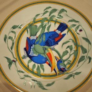 ゲストテーブルにはエルメスのお皿が飾られていました。|400976さんのセントジョージジャパンの写真(297216)