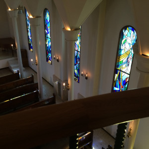 上から見下ろしたところ|404370さんのウェディングチャペル【函館聖マリア教会】の写真(259795)
