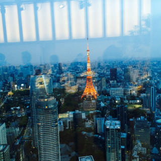 披露宴会場から見える夜景・東京タワー