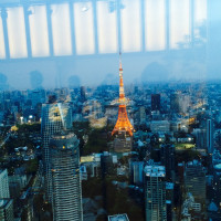 披露宴会場から見える夜景・東京タワー