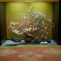 エレベータエントランス　素敵な花でした