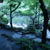 池のほとり