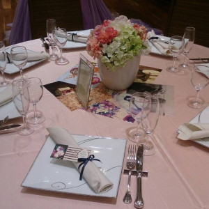 テーブルセッティング（桜色）|408384さんの美味婚のブリッジ5の写真(275439)