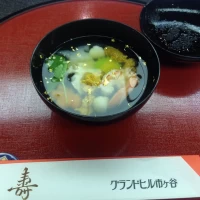 試食のいちご煮。内容が豪華でおいしです！