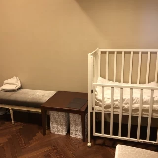 チャペルに赤ちゃん用スペースがありました