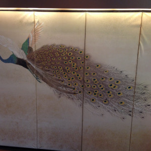 写真スポットの孔雀の屏風がある部屋|409839さんのKAWACHIYA 川地家（かわちや）の写真(273837)
