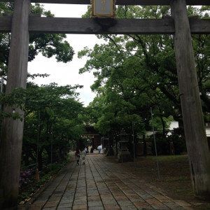 鳥居と参道|410132さんの小倉城内 八坂神社の写真(256889)