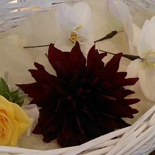 和装の時にヘアアクセとして使用した生花