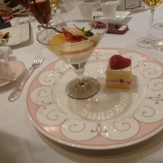 コースのデザート