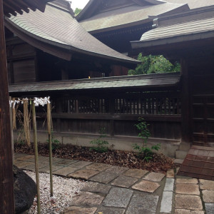 神前式の会場の情緒ある本殿|411032さんの小倉城内 八坂神社の写真(258822)