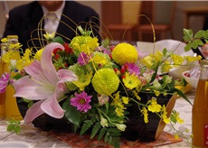 テーブル席　装花|411698さんの八幡屋の写真(261414)