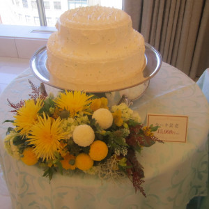 ケーキ装花|412317さんのホテルセンチュリー21広島の写真(293817)