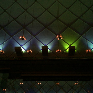 披露宴会場②会場ライト演出。綺麗です。|418798さんのウエストシティホール&ウエディング アイの写真(290747)