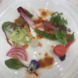 前菜は見た目も美しく美味しかったです！