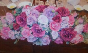 華やかなお花がテーブルを明るくしてくれました|421527さんのブライダルヴィレッジティンカーベルの写真(301868)