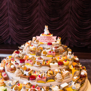 ビュッフェ式ウェディングケーキ|422483さんのプレミアムウェディングhassenkaku（八仙閣）の写真(302193)